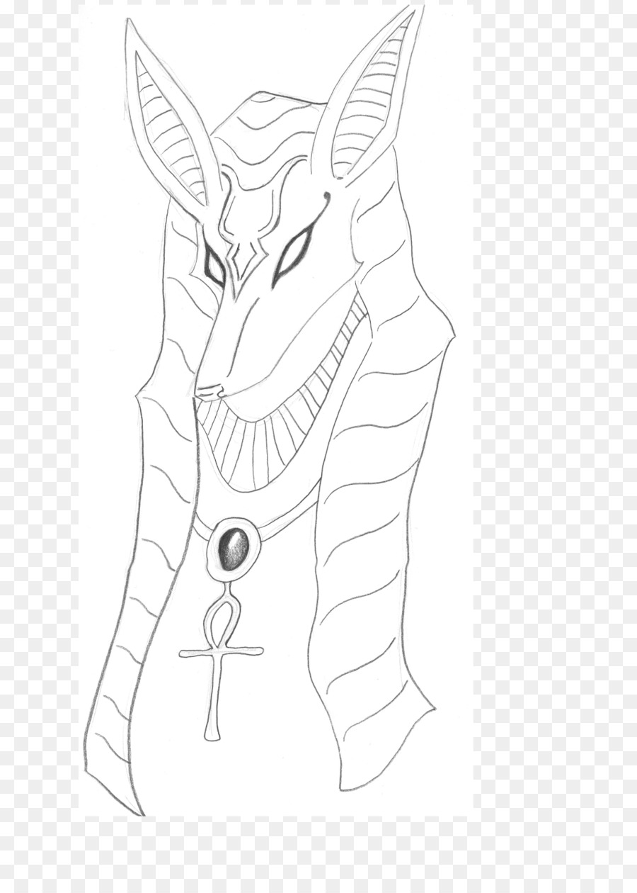 900x1260 Drawing Visual Arts Monochrome Sketch - Anubis Sketch