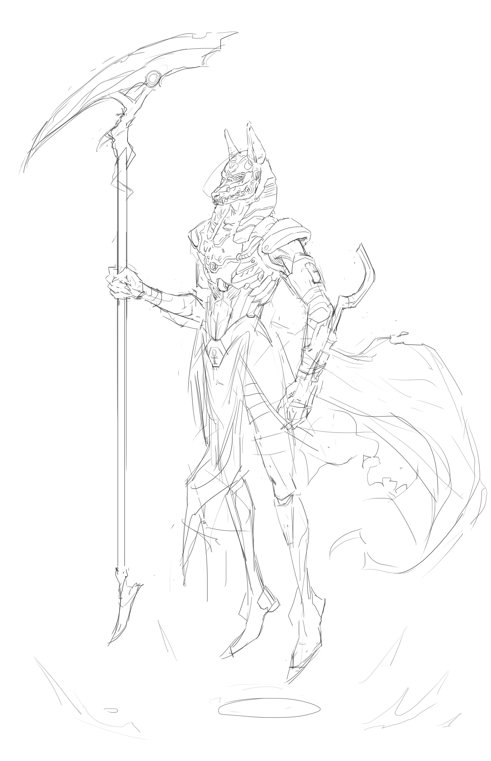1920x2973 Anubis Sketch - Anubis Sketch