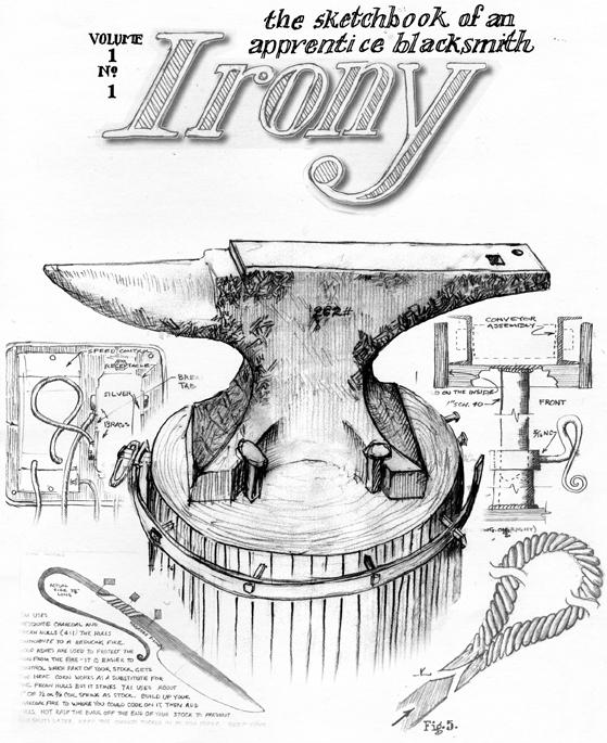 559x685 Excerpt From Irony, The Sketchbook Of An Apprentice Blacksmith - Anvil Sketch