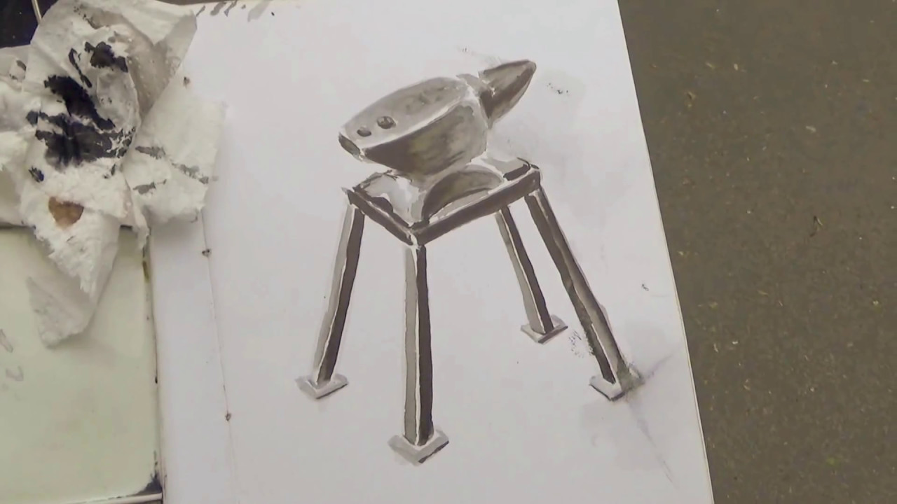 1280x720 Tone Sketch Of Blacksmith Anvil - Anvil Sketch