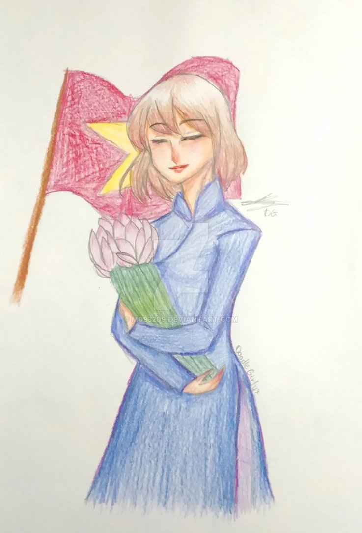 737x1085 Frisk, Wearing Ao Dai By M093209 - Ao Dai Sketch