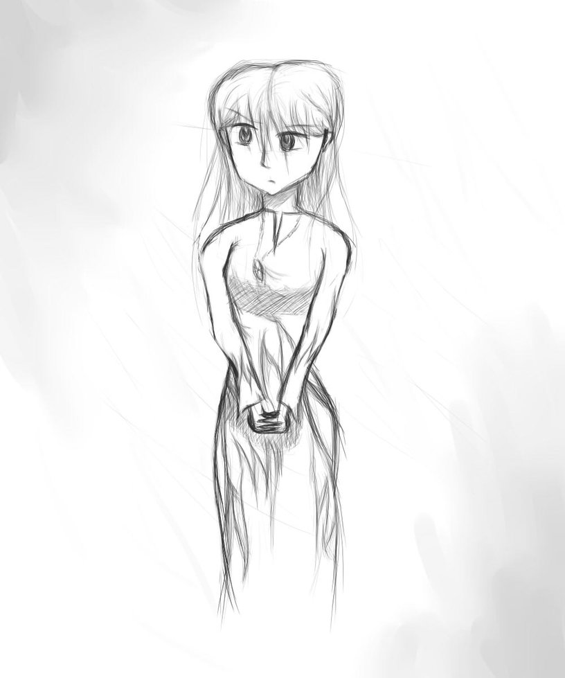 816x979 Quick Sketch Flaming Blaze In Ao Dai By Duyhung2h - Ao Dai Sketch