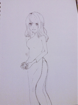 320x428 Wip Of Girl In An Ao Dai (Vietnamese Traditional Dress) - Ao Dai Sketch
