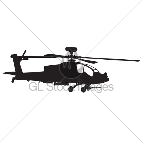 500x500 Apache Helicopter. Gl Stock Images - Apache Helicopter Sketch