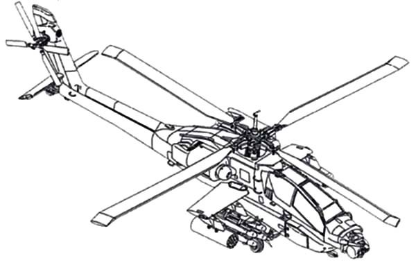 Apache Helicopter Coloring Pages - Super Kins Author