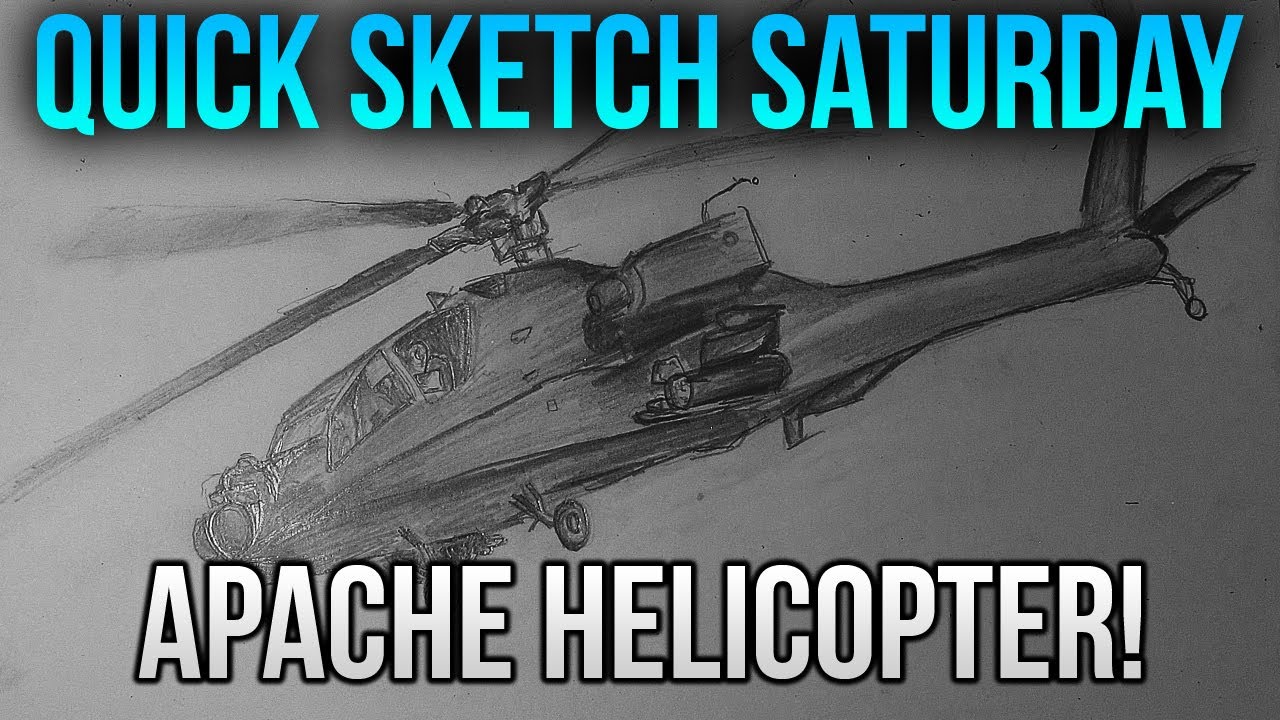 1280x720 Quick Sketch Saturday Apache Helicopter - Apache Helicopter Sketch