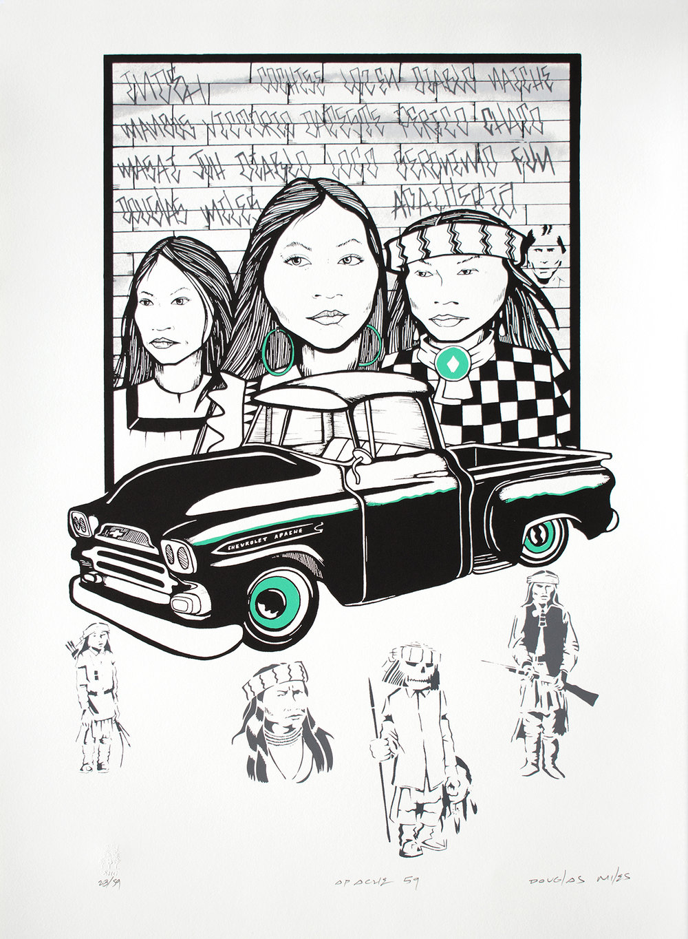 1000x1364 Douglas Miles, Apache 59 Self Help Graphics Amp Art - Apache Sketch