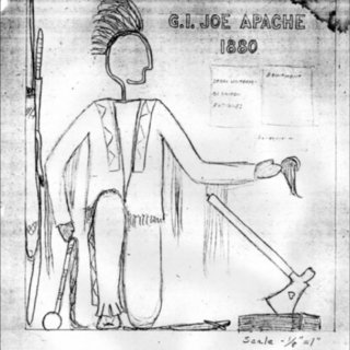 320x320 Sketch Of G.i. Joe Apache 1880 Case. From The Native Arts - Apache Sketch