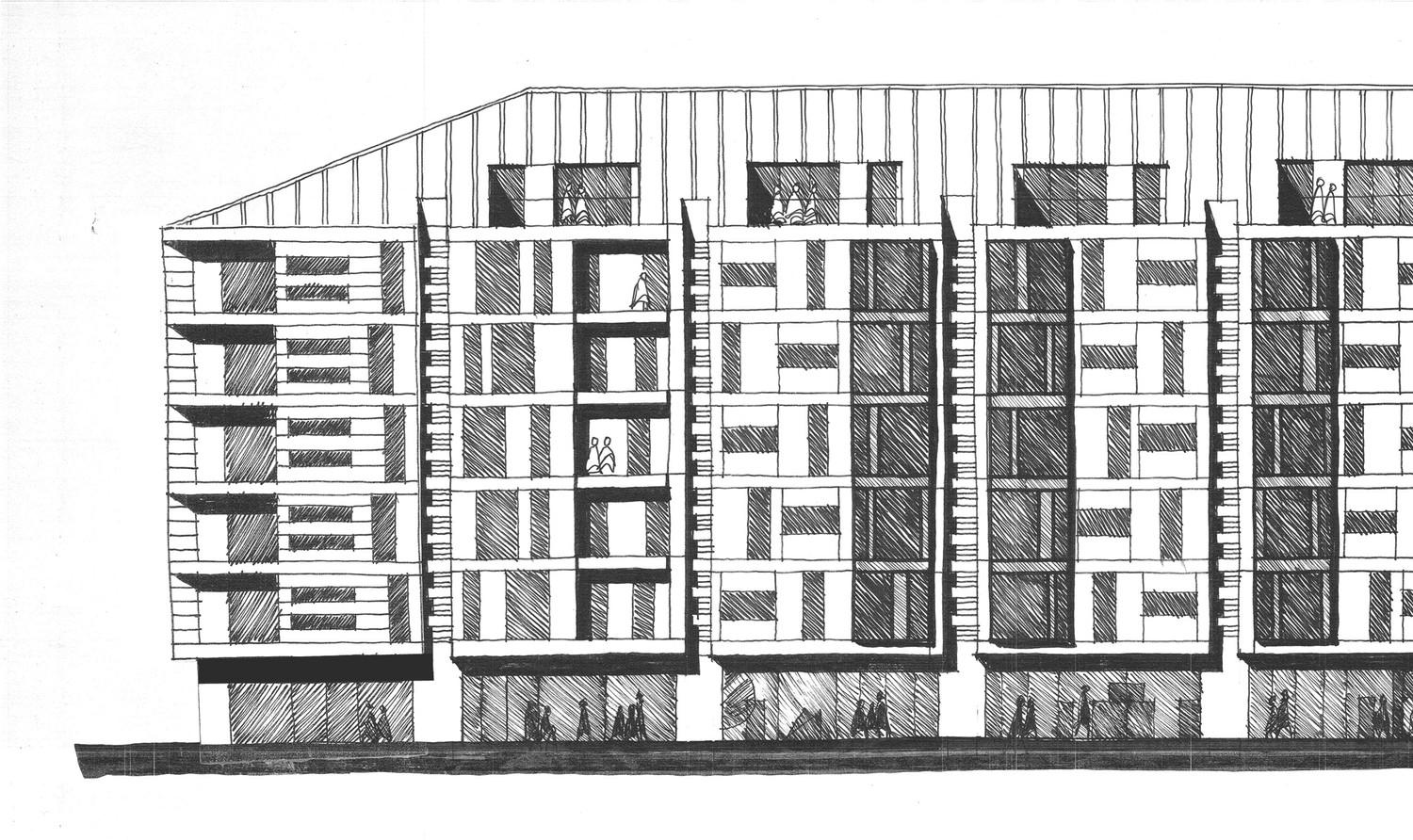 1500x892 Extensa Bomonti Apartment Building Design Sketch For The East - Apartment Building Sketch
