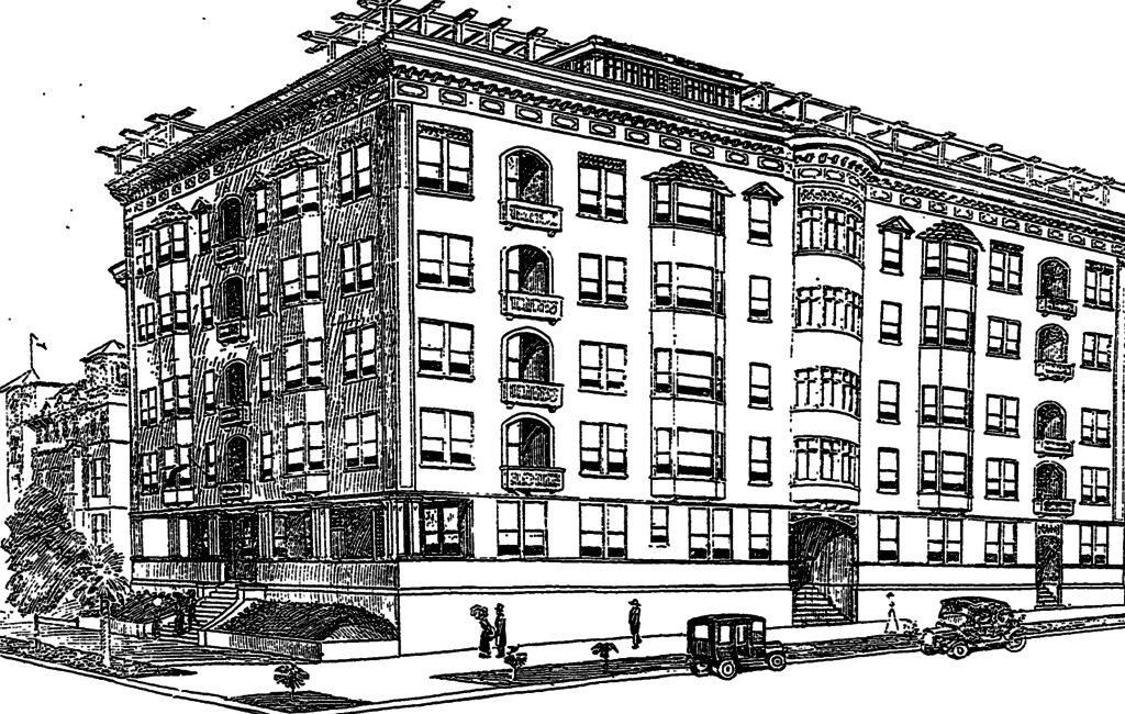 1024x650 Filesketch Of Proposed Apartment Building - Apartment Building Sketch