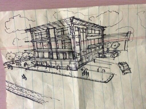 512x383 Apartment Sketch 1 Manual Drawings Renderings - Apartment Sketch