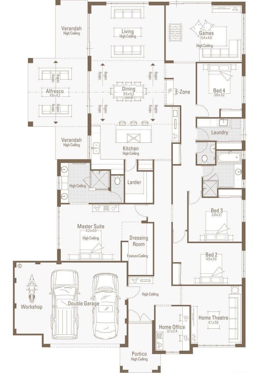 878x1286 Large House Plan Big Garage Sketch Home Office Floor Plans, Large - Apartment Sketch