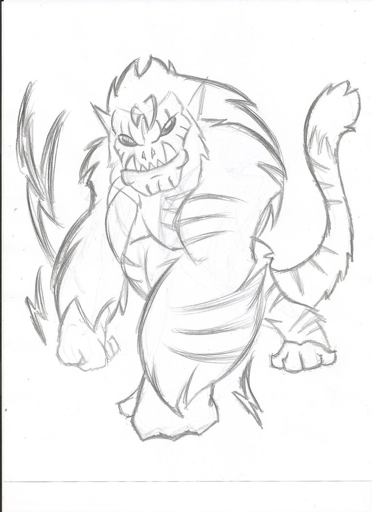 762x1048 Kyoto The Lightning Ape, Sketch By H 72 - Ape Sketch