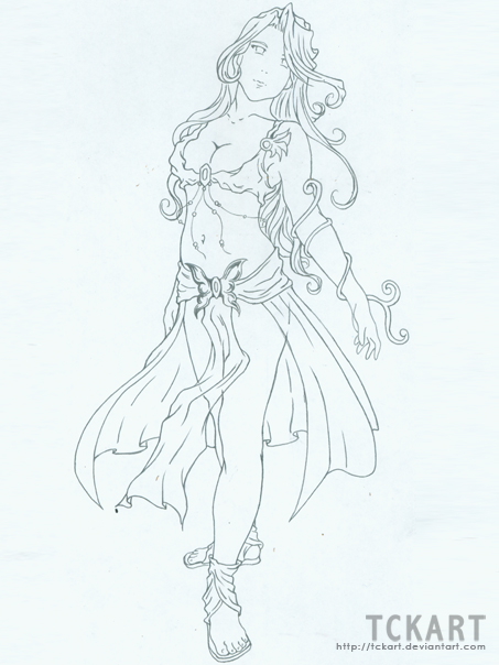 453x604 Aphrodite Sketch By Tckart - Aphrodite Sketch
