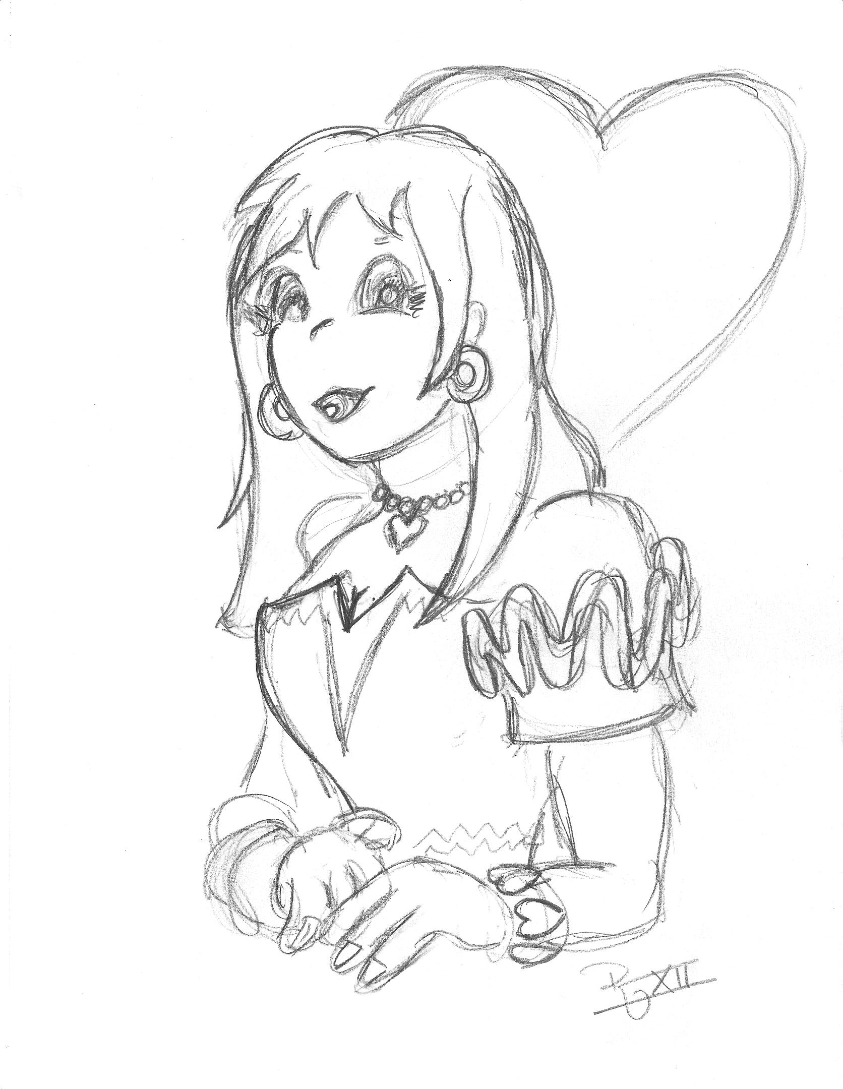 1672x2160 Ocean Masters Sketches (Aphrodite, Bia, Demeter) Girlz Of Emerald - Aphrodite Sketch