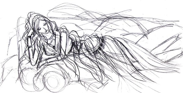 600x305 Aphrodite Design Sketch By Silent Glory - Aphrodite Sketch