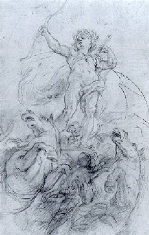 298x470 Apollo Standing On His Chariot Drawing An Arrow From His Quiver By - Apollo Sketch