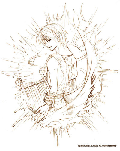 400x506 Oc Sketch Apollo By Zeldacw - Apollo Sketch