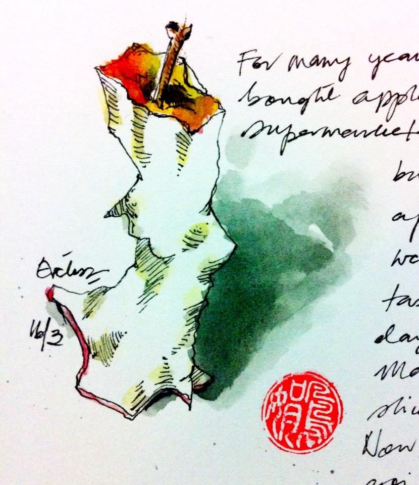 830x960 Apple Core Sketch - Apple Core Sketch