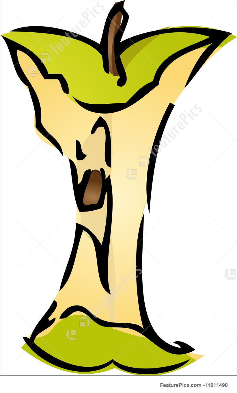 821x1360 Apple Core Illustration - Apple Core Sketch