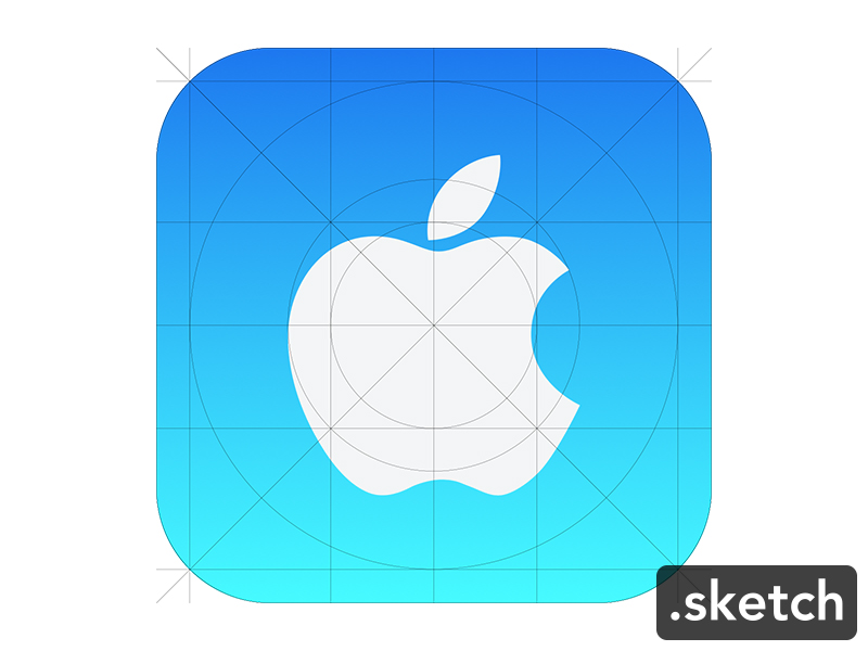 800x600 Apple Icon Ios7 Guide Sketch Freebie - Apple Sketch