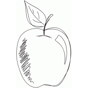 300x300 Silhouette Design Store - Apple Sketch Image