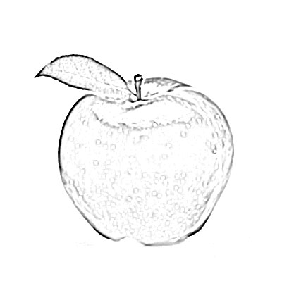 400x399 Apple Fruit Sketch - Apple Sketch Image
