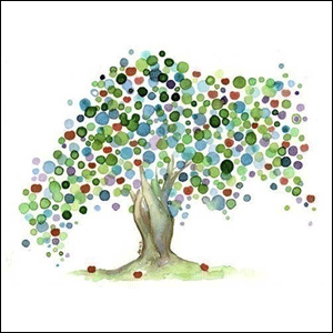 300x300 1 Apple 1 Day 005 Apple Tree Print - Apple Tree Sketch