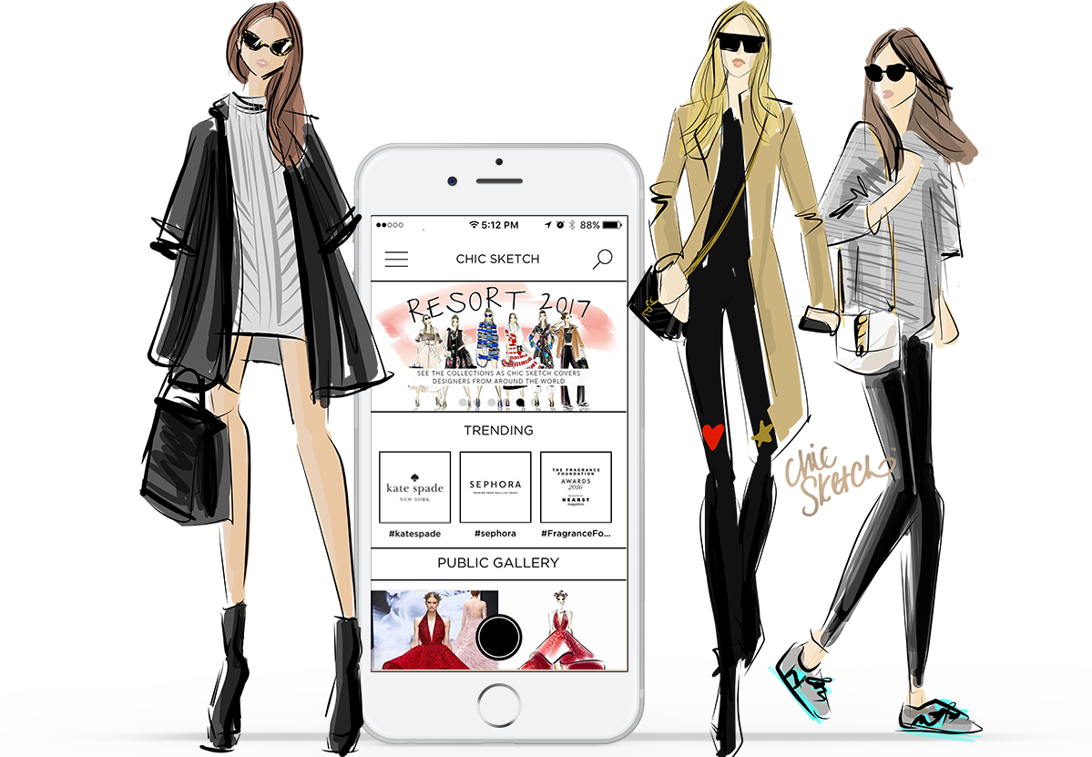 1199x831 Emily Brickel Edelson Published Fashion Illustrator And Author - Apps For Fashion Design Sketching