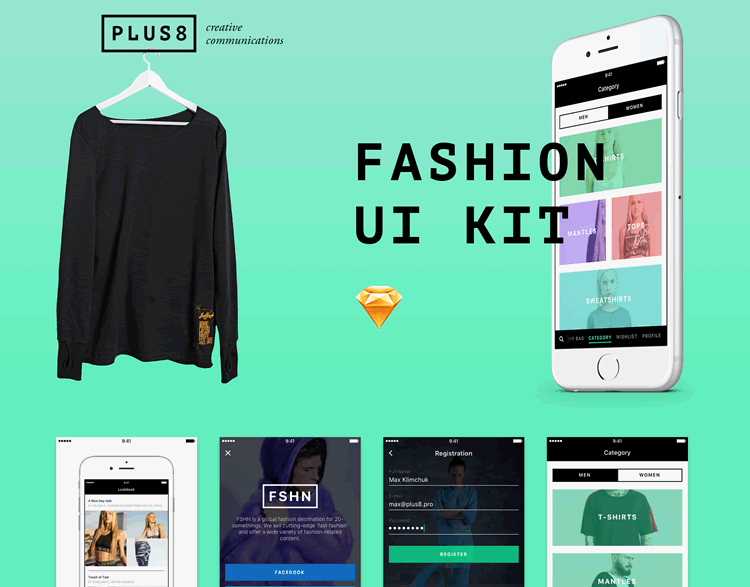 750x587 Top 50 Free Mobile Ui Kits For Ios Amp Android - Apps For Fashion Design Sketching