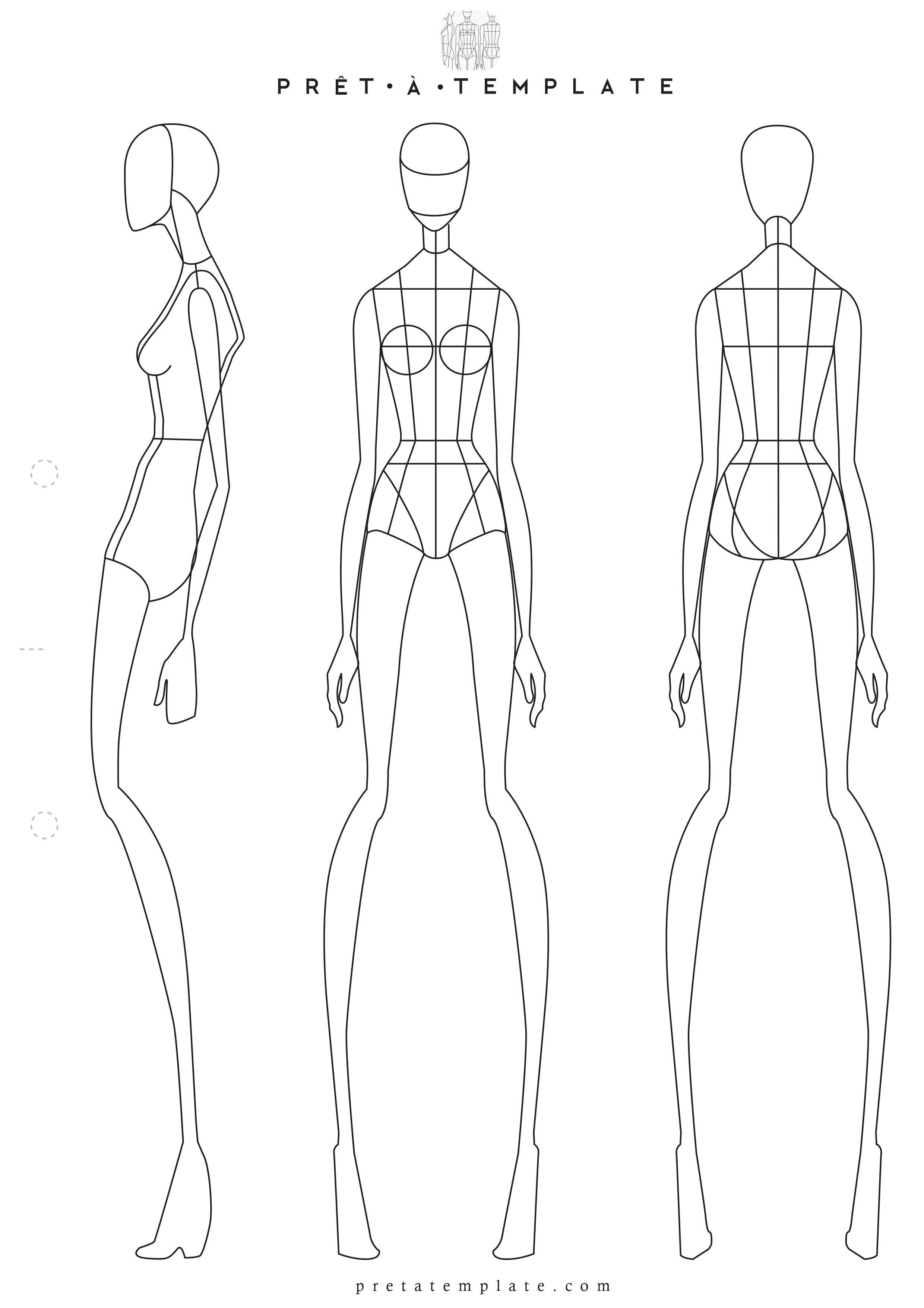 2480x3508 Woman Body Figure Fashion Template (D I Y Your Own Fashion - Apps For Fashion Design Sketching