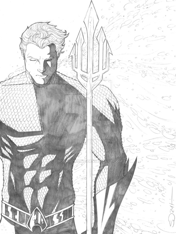 600x796 Aquaman Sketch By Sorah Suhng - Aquaman Sketch