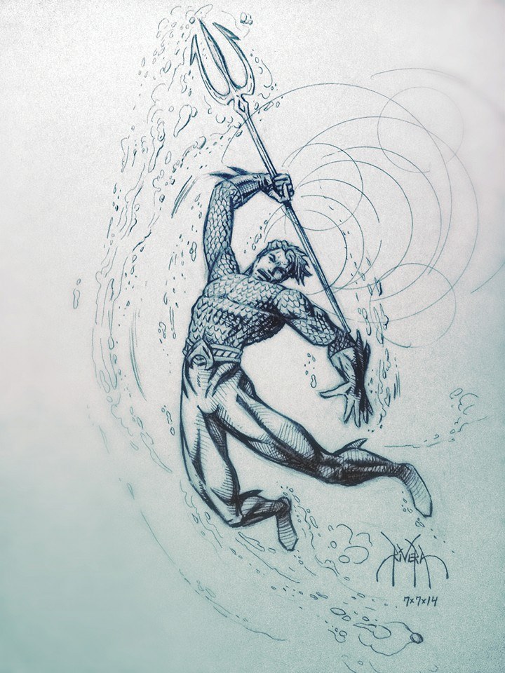720x960 Aquaman Sketch Rivera Media - Aquaman Sketch