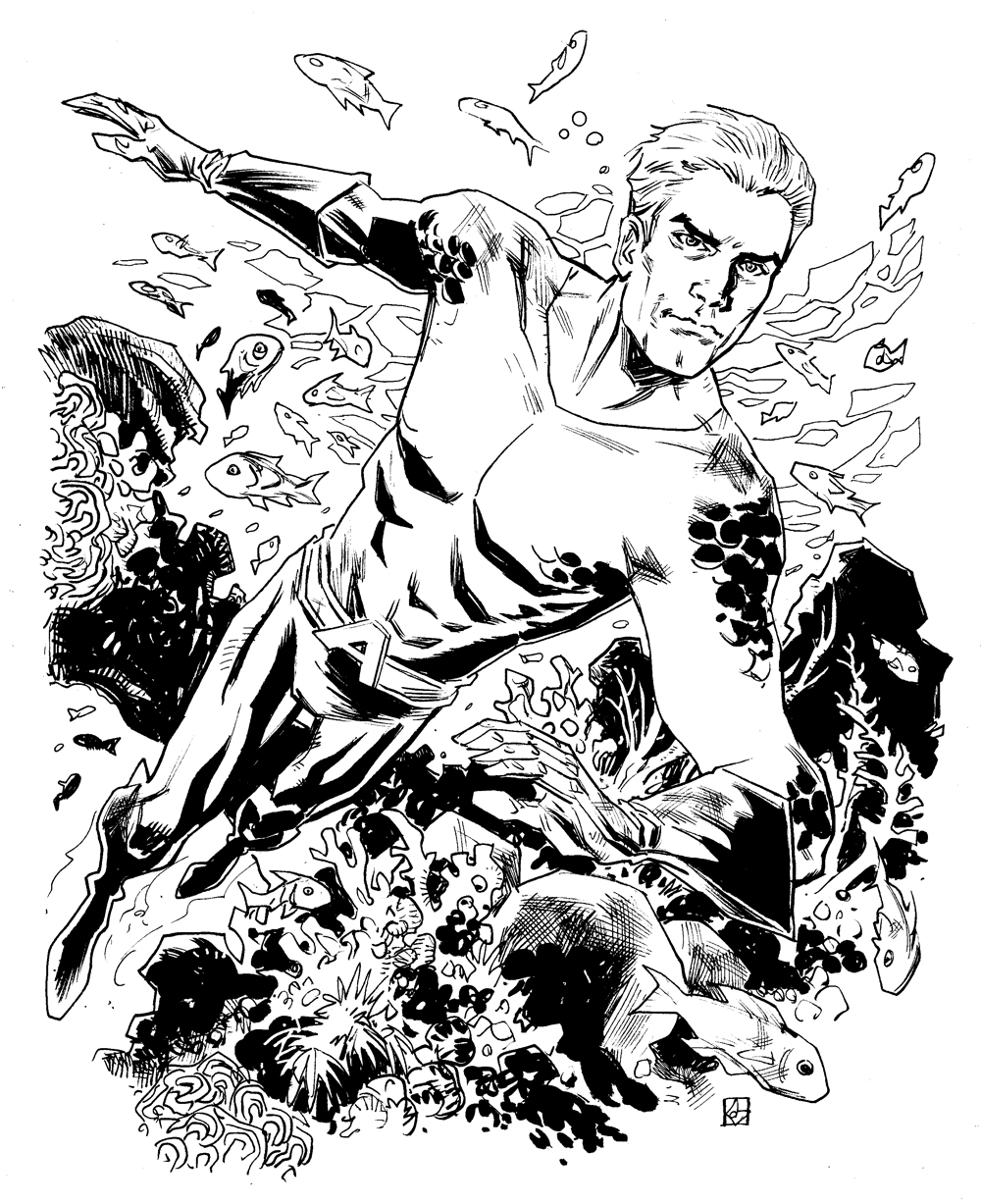 1000x1227 Aquaman Sketch Dean Kotz - Aquaman Sketch