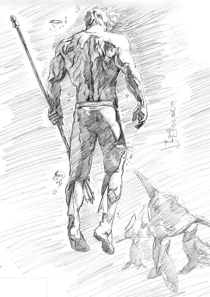 680x960 Aquaman Sketch By Eric W Meador - Aquaman Sketch