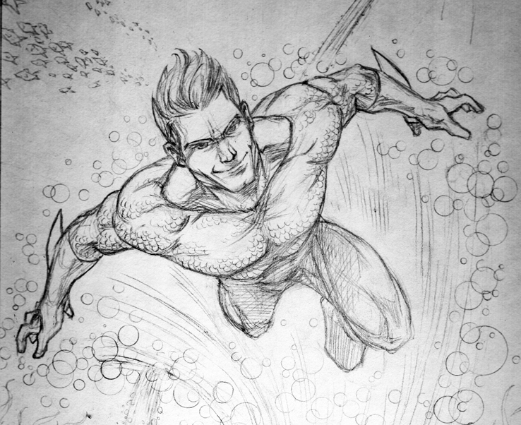 738x602 Aquaman Sketch By Henrikjonsson - Aquaman Sketch
