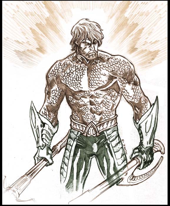 578x700 Aquaman Sketch. By Dichiara - Aquaman Sketch
