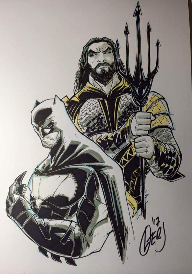 672x960 Fanart Batman And Aquaman Sketch By Fers Dc Cinematic - Aquaman Sketch