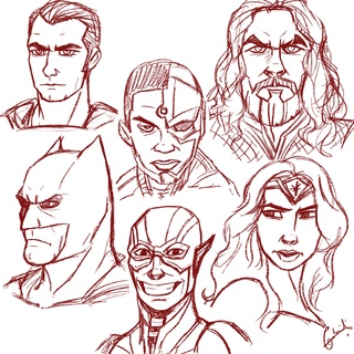 320x320 Justice League Sketch - Aquaman Sketch