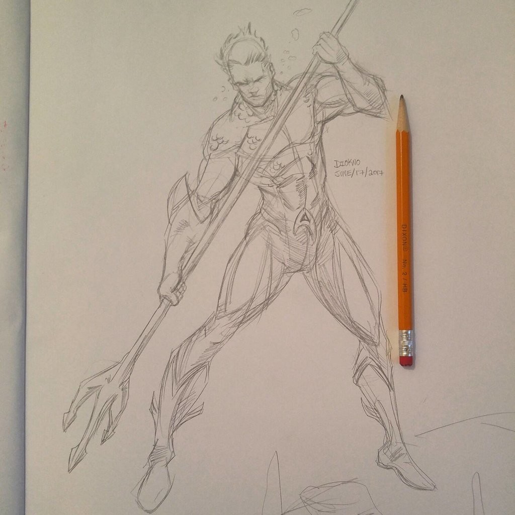 1024x1024 Mark Diokno - Aquaman Sketch