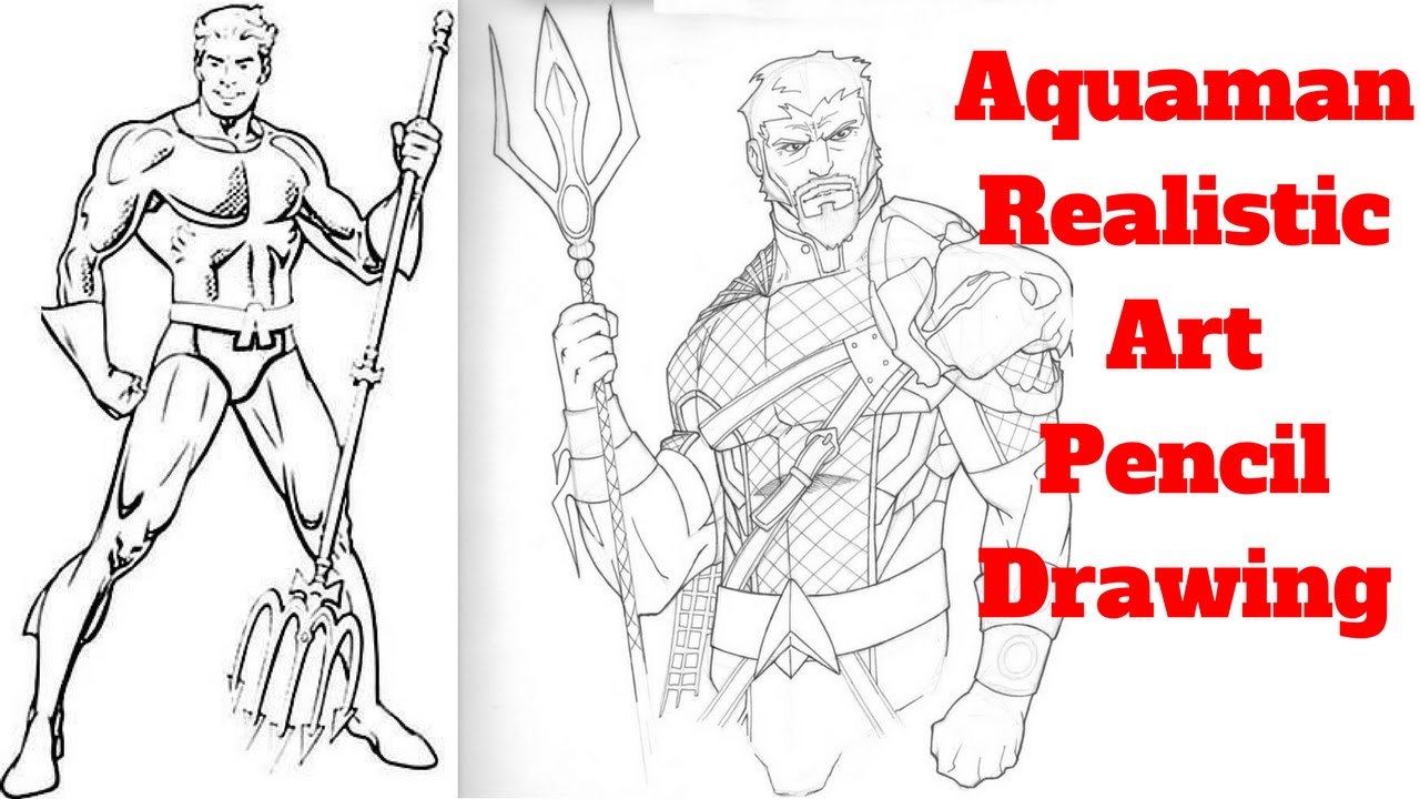 1280x720 Aquaman Realistic Art Pencil Drawing Draw Sketch - Aquaman Sketch