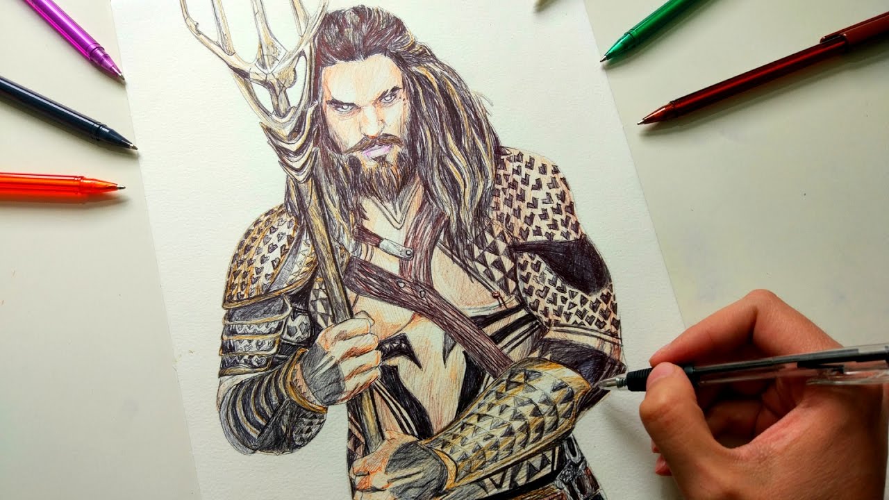 1280x720 Aquaman Drawing - Aquaman Sketch