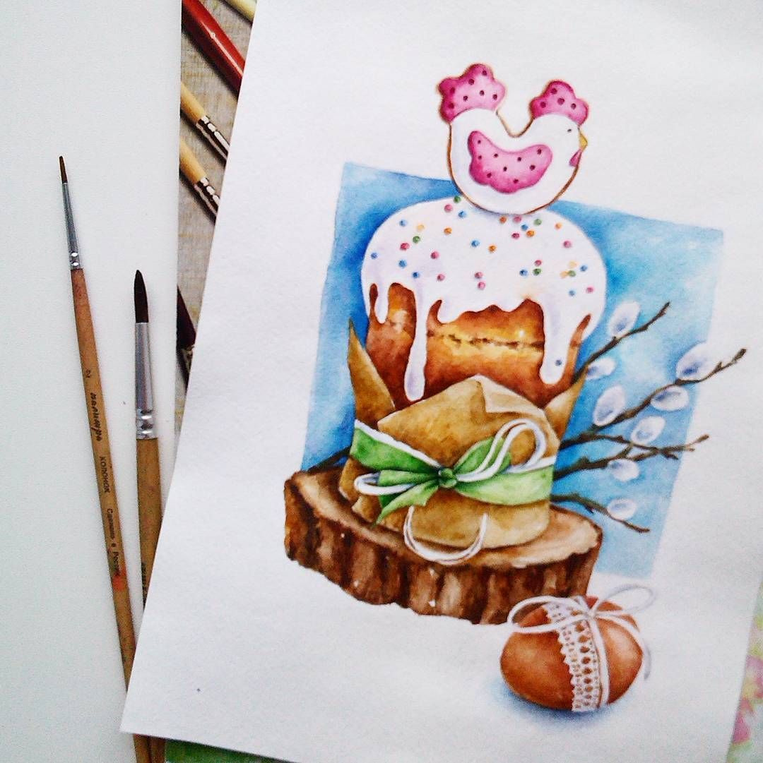 1080x1081 Predpaskhalnyj Sketch. - Aquarelle Sketch
