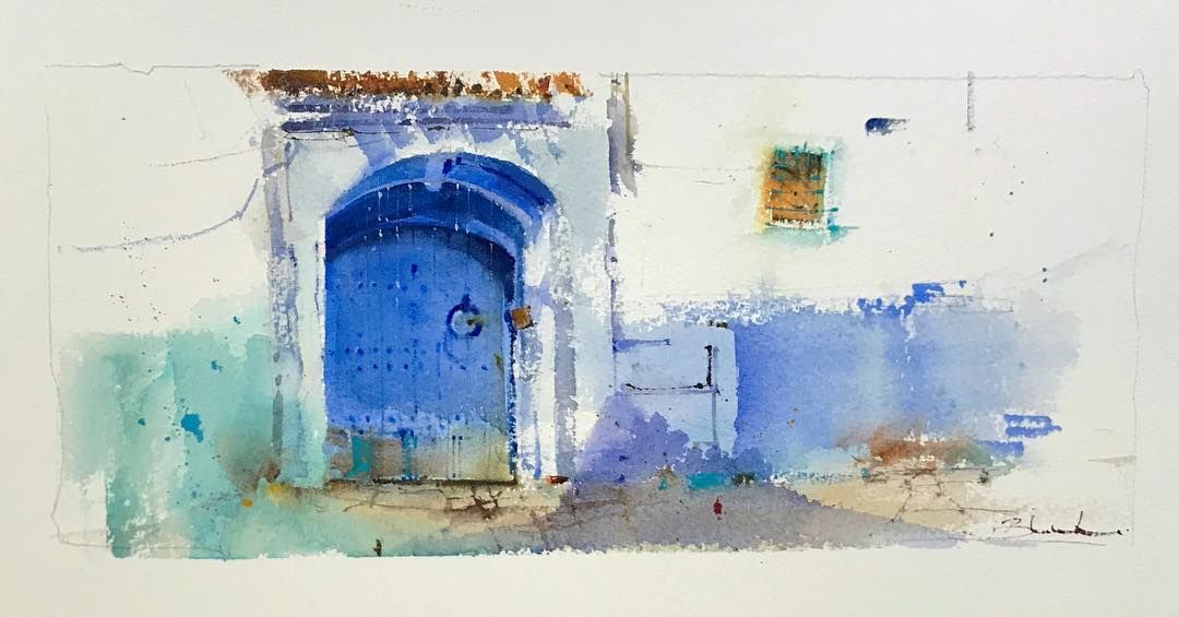 1080x565 Sketch In Chefchaouen - Aquarelle Sketch