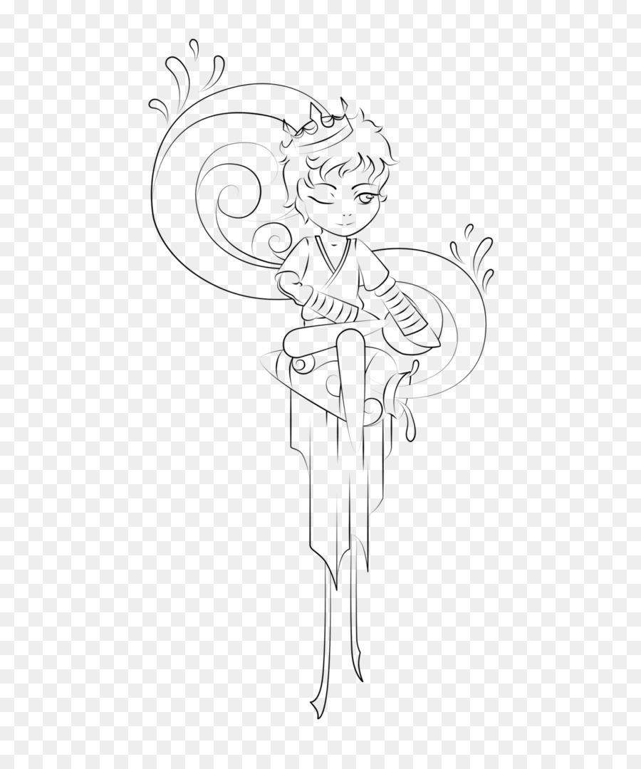 900x1080 Line Art Visual Arts Sketch - Aquarius Sketch