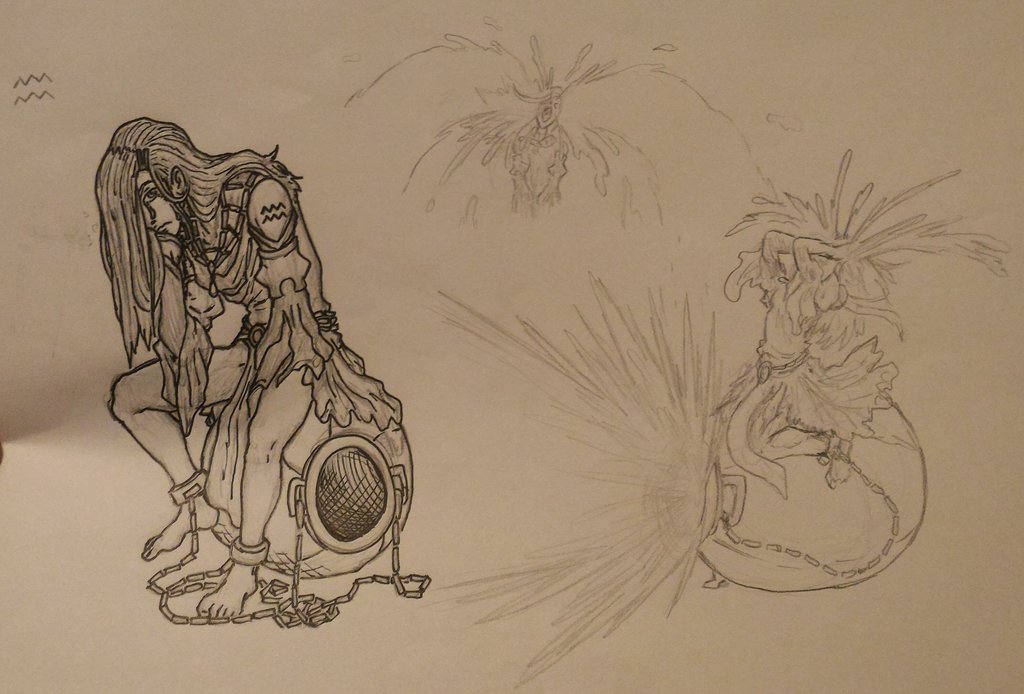 1024x694 Aquarius Sketch By Francescosegreto - Aquarius Sketch