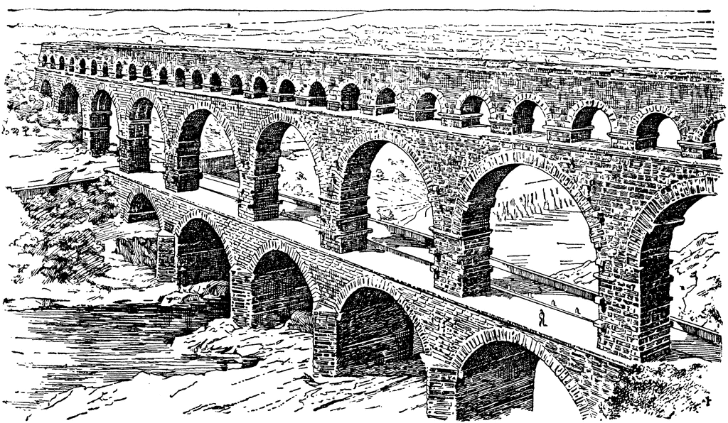 1024x596 Collection Of Free Impery Clipart Aqueduct. Download On Ubisafe - Aqueduct Sketch