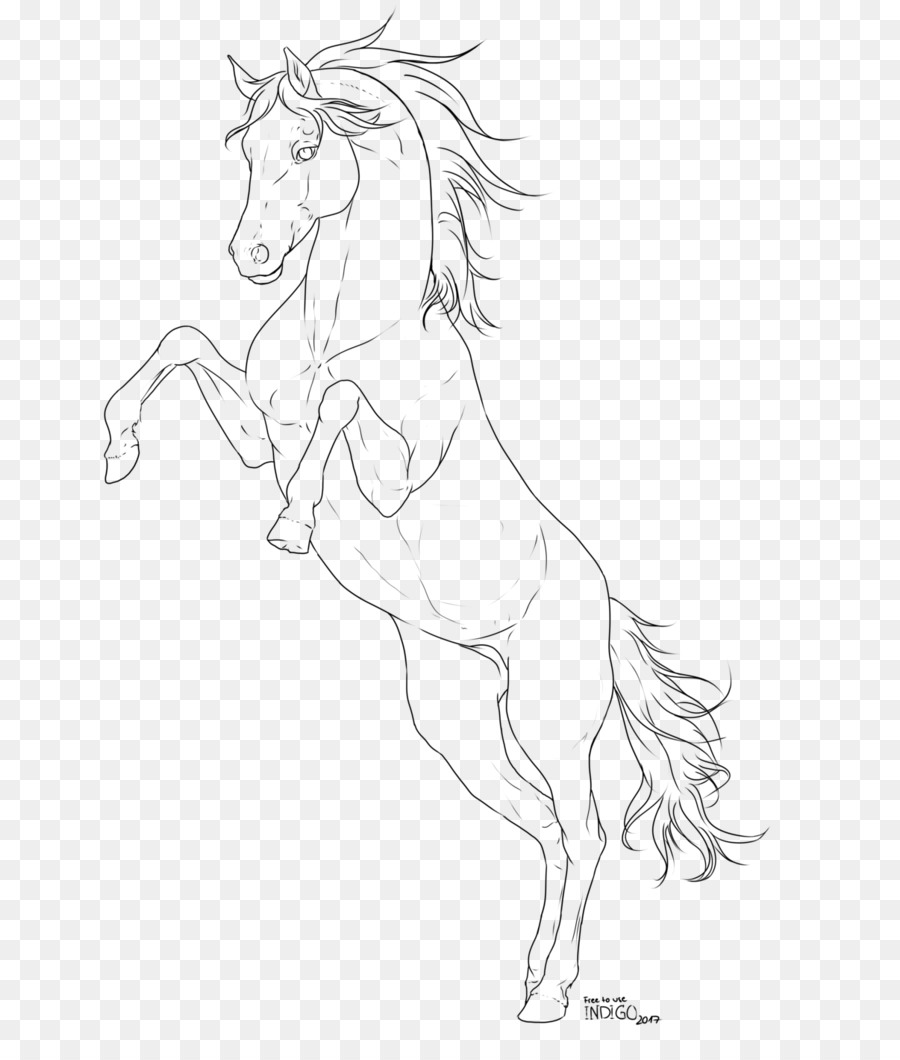 900x1060 Arabian Horse Line Art Pony Sketch - Arabian Horse Sketch