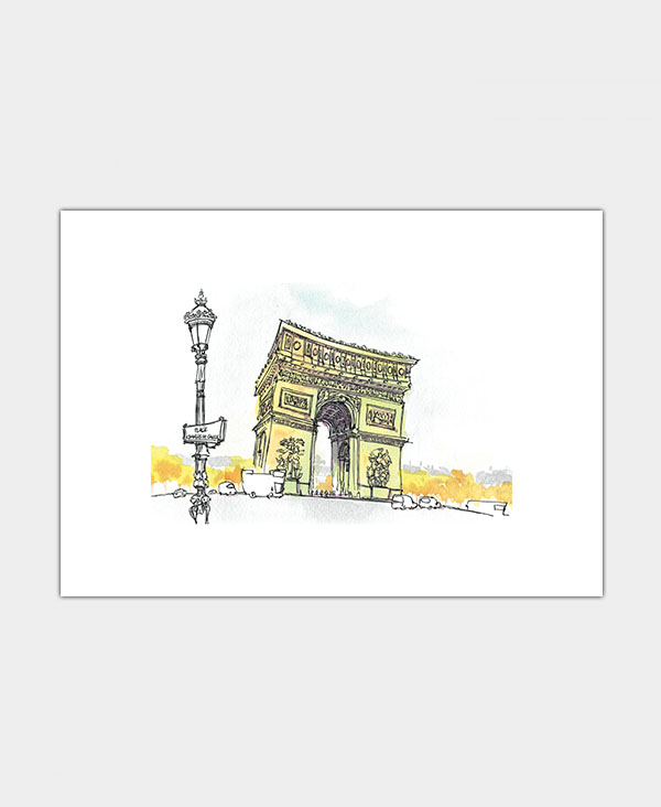 600x732 Arc De Triomphe, Paris, France World Sketching Tour - Arc De Triomphe Sketch