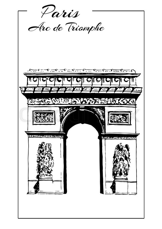 566x800 Arc De Triomphe, Paris France. Triumphal Arch. Champs Elysees - Arc De Triomphe Sketch